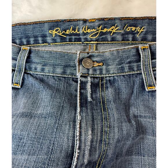 Ruehl No. 925 Premium Jeans Distressed USA Loopy Relaxed Bootcut Men W 31 L 33 - Picture 5 of 11